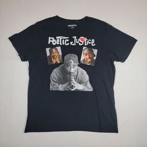 Chemistry Tupac Poetic Justice Graphic T-Shirt Mens Sz Large Black‎ Short Sleeve